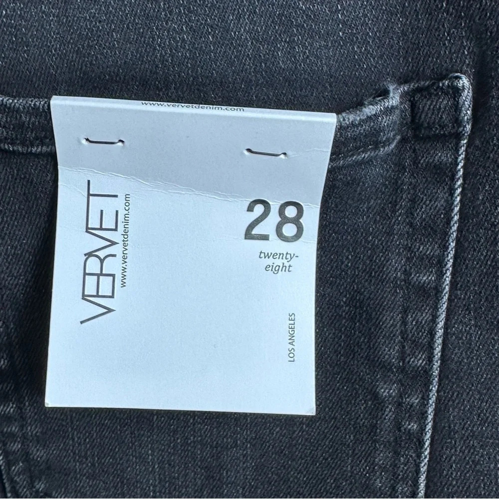 Velvet Black Distressed Wide Leg Jeans Size 28 NWT - Picture 10 of 11